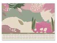 Sigel HO309 Schreibunterlage Abstract Leaves 3-Jahreskalender Pink, Rosa, Grün (B x