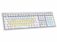 Logickeyboard Dyslexie Lagasthenie ALBA Kabelgebunden Tastatur Deutsch, QWERTZ Weiß