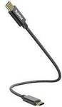 hama 00201604 Ladekabel, USB-C - USB-C, 0,2 m, Nylon, Schwarz