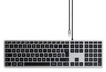 Satechi Slim W3 Kabelgebunden Tastatur Schweiz, QWERTZ Anthrazit Multimediatasten,