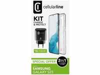 Cellularline Backcover Samsung Galaxy S23 Transparent, Schwarz