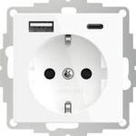 2USB 2U-449528 Schutzkontakt-Steckdose mit USB-Ladeausgang, erh&ouml;hter