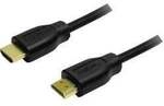 LogiLink HDMI Anschlusskabel HDMI-A Stecker, HDMI-A Stecker 0.20 m Schwarz CH0076 4K