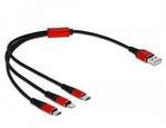 Delock USB-Kabel USB 2.0 USB-A Stecker, USB-C&reg; Stecker, USB-Micro-B Stecker, Apple