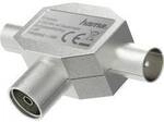 hama 00205236 Antennen-Verteiler, Koax-Kupplung- 2 Koax-Stecker, Metall