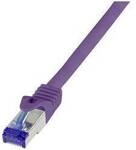 LogiLink C6A019S RJ45 USB-Kabel CAT 6a S/FTP 0.25 m Violett 1 St.