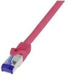 LogiLink C6A024S RJ45 USB-Kabel CAT 6a S/FTP 0.50 m Rot 1 St.