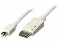 LINDY 41056, Lindy 41056 Adapterkabel Mini-DP (DisplayPort) an DisplayPort, 1m Weiß