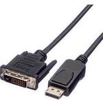 VALUE DisplayPort Kabel DP ST - DVI (24+1) ST, LSOH, schwarz, 2 m 11.99.5615