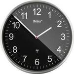 Mebus 19578 Funk Wanduhr 30 cm Silber Leisegang-Uhrwerk