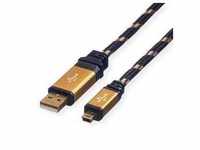ROLINE GOLD USB 2.0 Kabel, Typ A - 5-Pin Mini, 3 m 11.02.8823