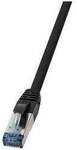 LogiLink CQ6025S RJ45 USB-Kabel CAT 6a S/FTP 0.50 m Schwarz Geflechtschirm,