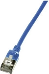 LOGILINK CQ9026S, LogiLink CQ9026S RJ45 Patchkabel CAT 6a U/FTP 0.50 m Blau extrem