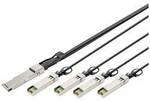 Digitus DN-81321 Glasfaser / SFP+ LWL, Computer Anschlusskabel 1 m Schwarz [1x QSFP+