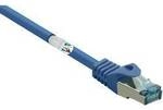 Renkforce RF-5044976 RJ45 Patchkabel CAT 6a S/FTP 0.50 m Blau mit Rastnasenschutz,