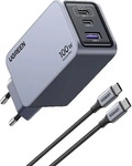 UGREEN 25874, UGREEN Nexode Pro Ladeadapter 100 W USB-C Buchse, USB-C Buchse, USB-A