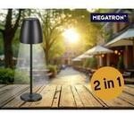 Megatron TAVOLA Solar MT68059 Akku-Tischlampe LED 2 W Schwarz