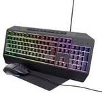 TRUST 25284, Trust GXT791 Kabelgebunden Gaming-Tastatur, Maus-Set Beleuchtet Deutsch,