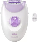 BRAUN 611106, Braun Silk-epil 3-000 Epilierer Wei&szlig;/Violett
