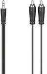hama 00205110 Audio-Kabel, 3,5-mm-Klinken-Stecker - 2 Cinch-Stecker, Stereo,...