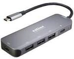 ROLINE USB 3.2 Gen 2 Hub, 4fach, Typ-C-Anschlusskabel 14.02.5048