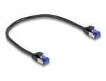 Delock 80225 RJ45 Patchkabel CAT 6a S/FTP 0.25 m Schwarz 1 St.