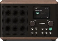 PURE 252983, Pure Classic H4 Coffee Black/Walnut EU/UK Tischradio DAB+, FM Bluetooth,