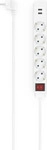 HAMA 00223183, hama 00223183 Steckdosenleiste, 5-fach, USB-A 17W, Schalter, 1,4 m,