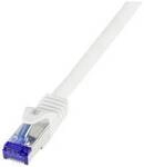 LogiLink C6A021S RJ45 Patchkabel CAT 6a S/FTP 0.50 m Wei&szlig; 1 St.