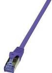 LogiLink CQ301VS RJ45 Patchkabel CAT 6a S/FTP 0.25 m Violett Flammwidrig,
