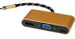 ROLINE GOLD Display Adapter USB Typ C - VGA / HDMI / C (PD) 12.03.3155