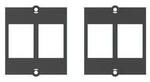 BACHMANN Custom Modul Rahmen f&uuml;r 2x Keystone, mit Metallhalterung, schwarz 917.061