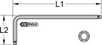 KS TOOLS 151.4317, KS Tools 1514317 Innen-Sechskant Winkelschraubendreher 17 mm 17 mm