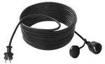 Bachmann 343.170 Strom Verl&auml;ngerungskabel 16 A Schwarz 5.00 m H05VV-F 3G 1,5 mm&sup2;