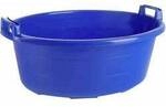 LOCKWEILER Wanne oval 55 cm/27 l blau hochstehende Griffe 103515526