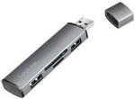 LogiLink UA0394 USB-Hub 4 Port USB-A, SD, microSD USB 3.2 Gen2 10 GBit/s mit