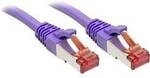 LINDY 47829 RJ45 Patchkabel CAT 6 S/FTP 15.00 m Violett mit Rastnasenschutz 1...