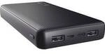 TRUST 24676, Trust Powerbank 20000 mAh Li-Ion Micro USB Schwarz Outdoor