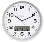 Hama 00185878 Funk Wanduhr 30 cm x 300 mm x 300 mm x 35 mm Silber