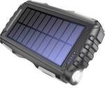 Denver PSO-20010 MK2 Solar Powerbank 20000 mAh USB-C&reg; Anthrazit Taschenlampe,