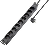SYGONIX SY-5799004, Sygonix SY-5799004 Steckdosenleiste 19 Zoll 9fach Schwarz
