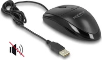 DELOCK 12106, Delock 12106 Maus USB Optisch Schwarz 3 Tasten 1200 dpi