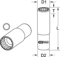 KS TOOLS 9183747, KS Tools 9183747 9183747 12-Kant Stecknuss 13 mm 3/8 13 mm 3/8