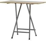 FUNSTAR 747218 Gartentisch Stahl, Kiefernholz Grau, Natur