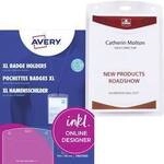 Avery-Zweckform 4834XL Einsteckschild Namensschild (B x H) 148 mm x 105 mm 50...