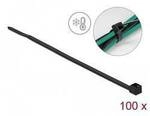 Delock 19186 Kabelbinder Schwarz 100 St.