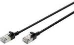 Digitus DK-1632-A-005S-BL RJ45 Patchkabel CAT 6a F/FTP 0.5 m Schwarz Farbcodiert,