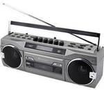 soundmaster SRR80TI Retro Kassettenrecorder mit Radio DAB+, FM Kassette, DAB+, UKW,