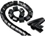 hama 00220996 Flexibler Spiral-Kabelschlauch, universal, 20 mm, 2,5 m, Schwarz