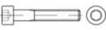 TOOLCRAFT 147316 Zylinderkopfschraube M12 35 mm Innensechskant Stahl